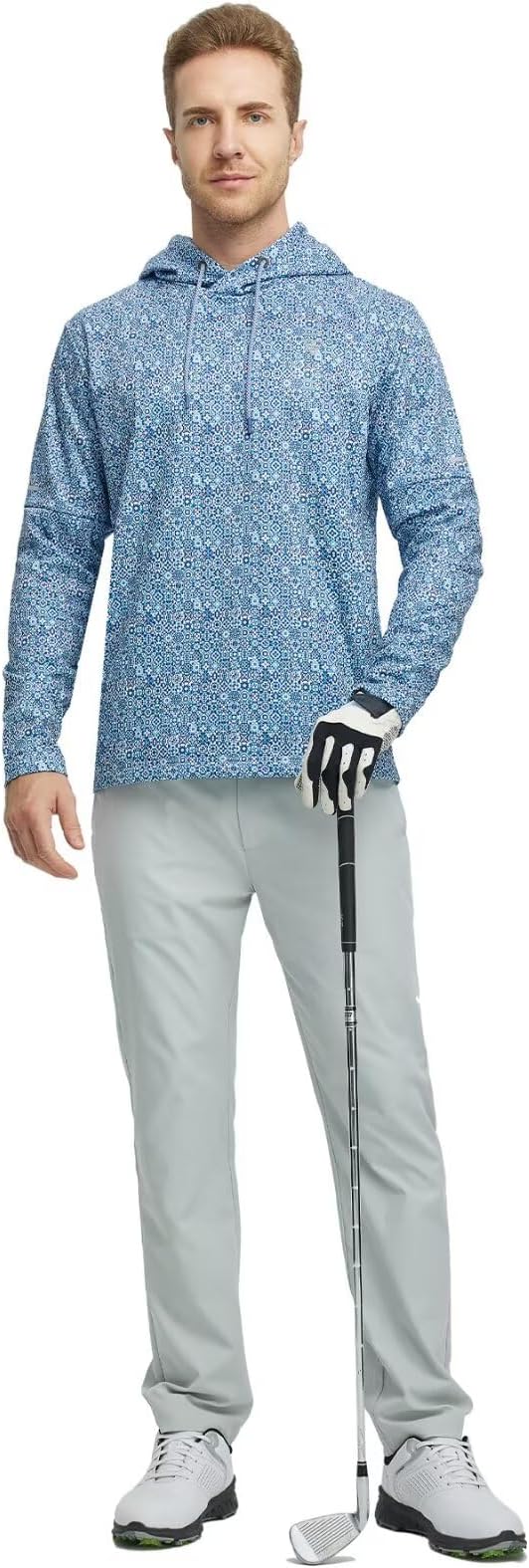 Hoodies for Men Golf Fleece Hooded Sweatshirts Dry Fit Athletic Lightweight Casual Midlayer Mens Hoodies Pullover