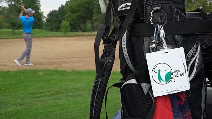Golf Shot Survival Guide - Golf Bag Tag with Pro Tips for Situational Golf - Waterproof Rotating Wheel Design - Golf Training Aid & Rules Reference - Golf Gift for Men & Women