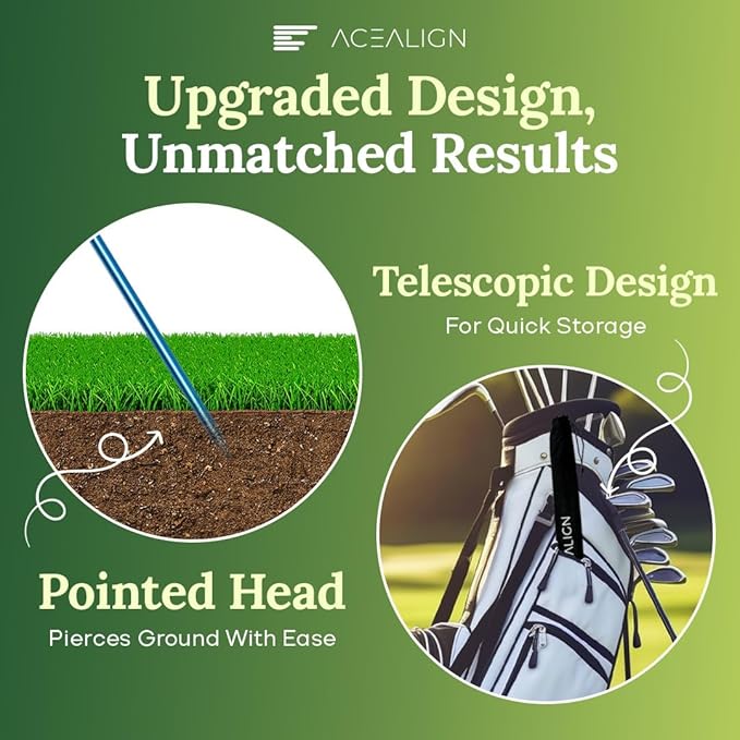 2-Pack Golf Alignment Sticks – Durable Golf Training Sticks & Alignment Rods for Swing Training, Telescopic Golf Aiming Stick for Setup & Posture, Golf Alignment Tool for All Skill Levels.