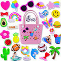 Charms for Bogg Bag Accessories Beach Baseball Charms 30pack Random Color Cute PVC Rubber Beach Bag Charm Decoration,Bag Charm for Handbags Tote bags Girls Women