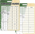 2pcs Golfers Quick Reference Distance Card Golf Club Range Estimation Cheat Sheet Card Golf Club Distance Golf Yardage Guide for Seasoned Golfers, Average, Beginners