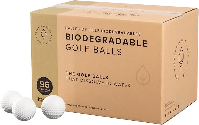 Biodegradable Golf Balls BGB Water Dissolvable | Eco Friendly Golf Gift | Water Soluble | Perfect for Outdoor Practice | Dissolves in 2-4 Weeks (96)