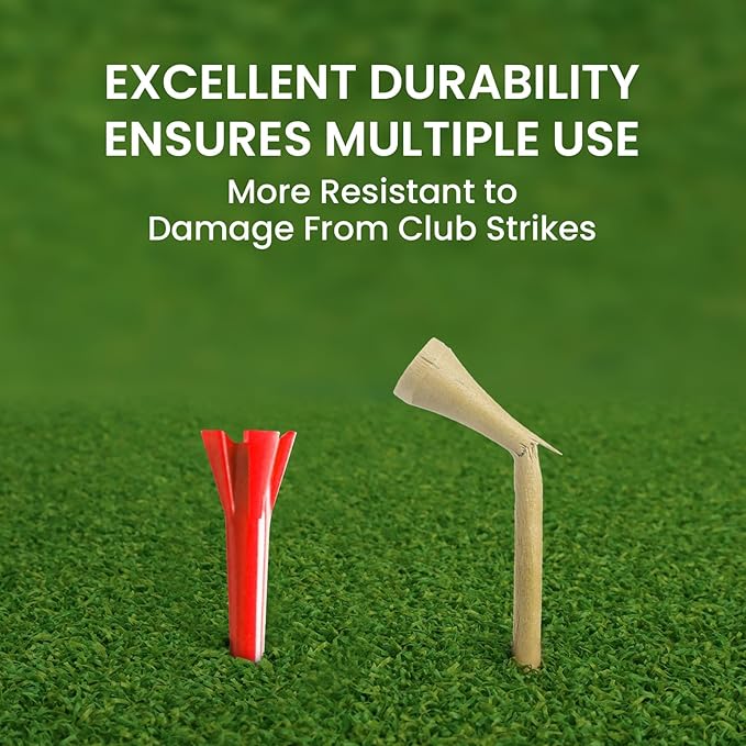 Golf Tees Plastic 1 1/2 inch Value 300 600 Pack, Upgrade More Unbreakable Bulk Stable Reduce Friction Side Spin Tee for Men Women Ladies