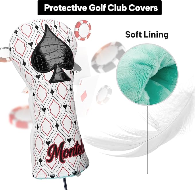 Golf Club Cover Poker Driver Headcover Fariway Wood Headcovers Hybrid Covers Leather Golf Head Cover for Most Brand