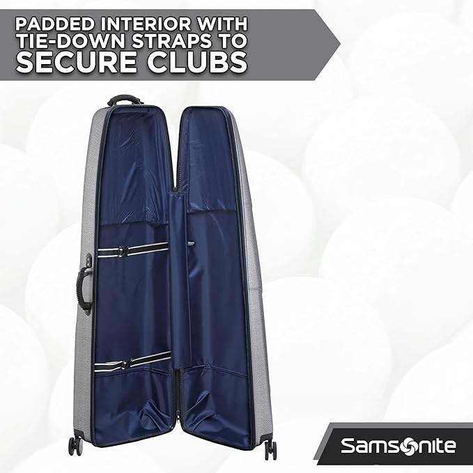 Samsonite Tour Deluxe Golf Hard Case Golf Travel Bag, Lightweight & Durable ABS Shell, 360 Degree Multi-Directional Wheels