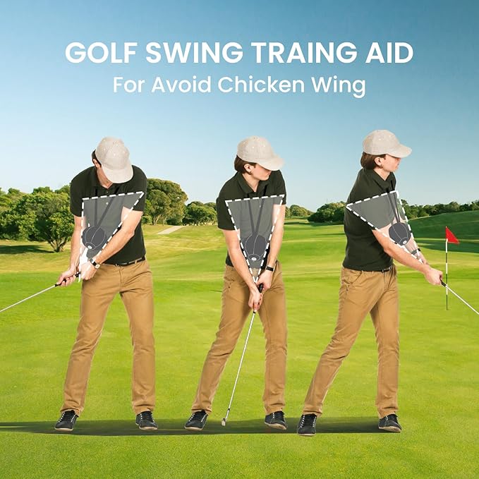 FINGER TEN Golf Smart Ball Training Aid Impact Inflatable Balls with Air Pump Adjustable Lanyard Assist Teaching Posture Correction Trainer Aids for Men Women Beginner Golfer