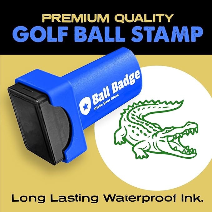 Ball Badge - Golf Ball Stamp (The Icon Series), Golf Ball Marker, Reusable Golf Ball Marking Tool to Identify Golf Balls