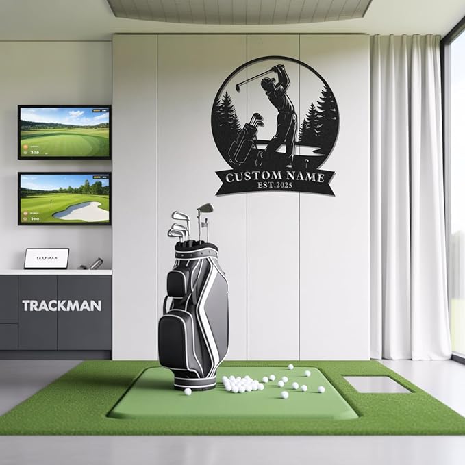 Personalized Golf Metal Wall Art, Vintage Golf Wall Decor, Custom Signs Outdoor Metal, 19th Hole Home Decor for Man Cave Garage Bar Club, Personalized Gifts for Men Dad Father