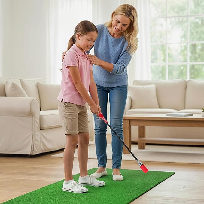 Tangkula Golf Swing Trainer, Click Stick Swing Training Aid for Speed, Flexibility, Balance, Tempo & Strength, Golf Swing Rhythm Correction with Click Sound, Weight Golf Warm-up Practice Tool