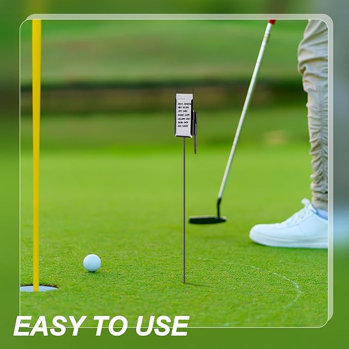 Shappy Golf Metal Proximity Marker with Black Markers and 1 Pcs (50 Sheets) Cards for Golf Marking