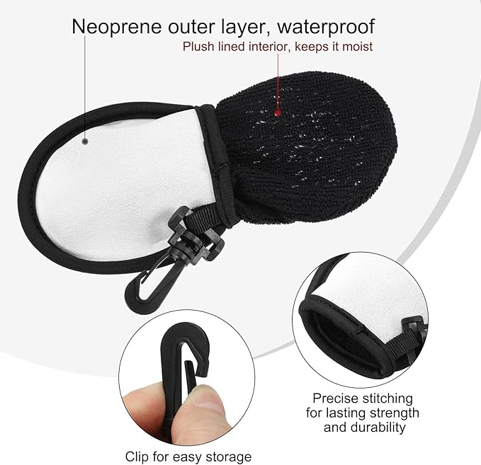 PATIKIL Golf Ball Washer Pouch, Portable Golf Balls Cleaner Pocket Bag with Hanging Clip for Women Golf Exercise