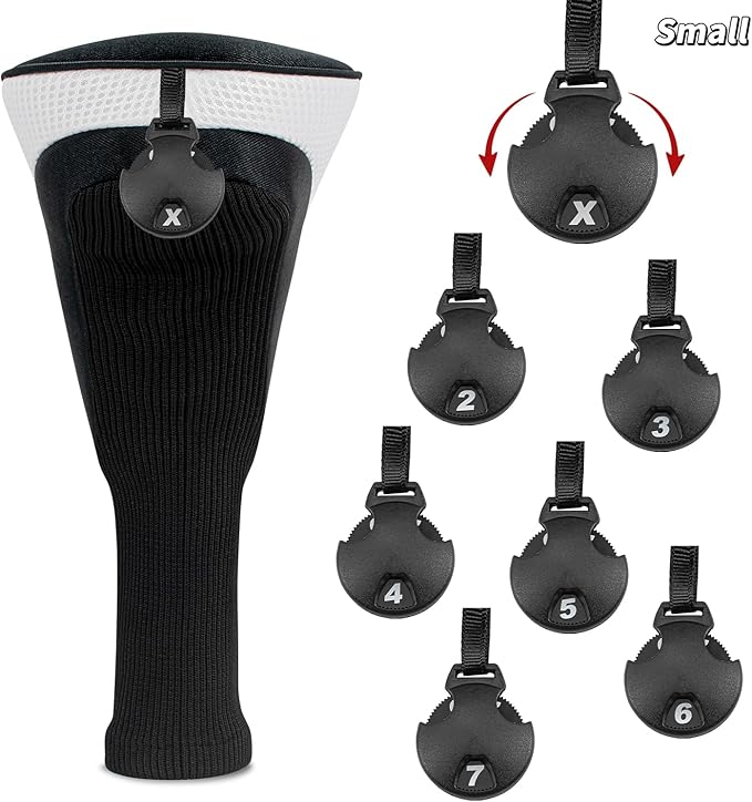 Golf Head Covers for Fairway Woods Driver Hybrids 5 Pieces Nylon Mesh Sports Fan Golf Club Headcovers-Golf Accessories for Men Women.
