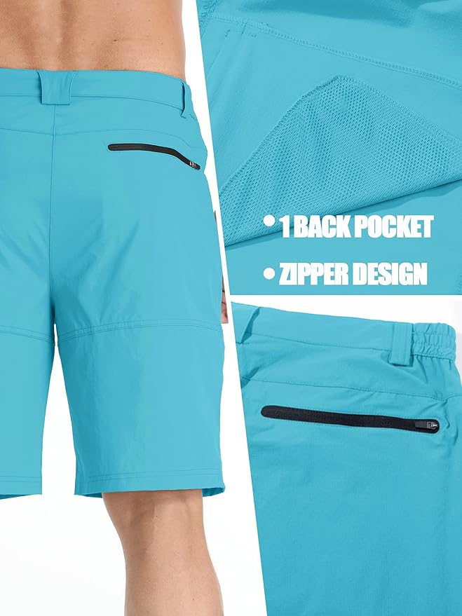 TACVASEN Men's Summer Outdoor Shorts Quick Dry Cargo Casual Work Hiking Shorts (NO Belt)