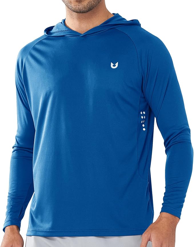 NORTHYARD Men's UPF 50+ Hoodie Shirts Long Sleeve Sun Protection Fishing Swim Beach UV SPF Rash Guard Quick Dry Lightweight