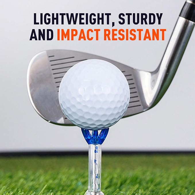 Golf Tee with String, 4Pcs Portable Spring Golf Practice Tees Magnetic Support for Driving Range and Practice Mat Golf Tees Unbreakable Magnet Tee Rubber Tee Indoor Outdoor