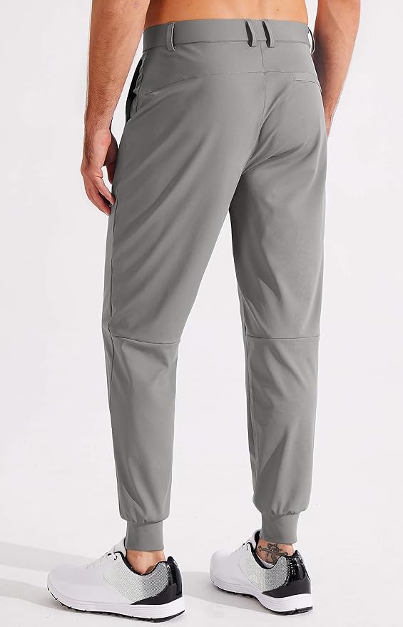 Libin Men's Golf Pants Joggers Lightweight 3 Pockets Slim Fit Soft Stretchy Tapered Work Dress Athletic