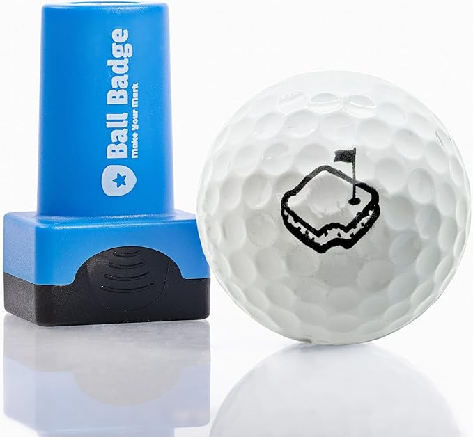 Ball Badge - Golf Ball Stamp (The Golf Series), Golf Ball Marker, Reusable Golf Ball Marking Tool to Identify Golf Balls