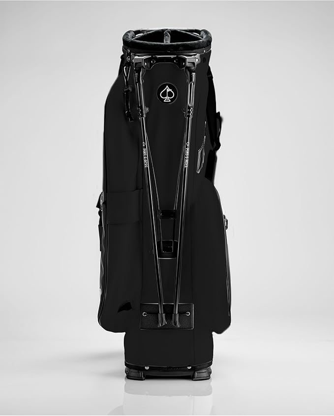 Pins & Aces Player Preferred Golf Bag - Premium Design, Lightweight Golf Bag with Stand - Velvet-Lined 5-Way Club Divider System