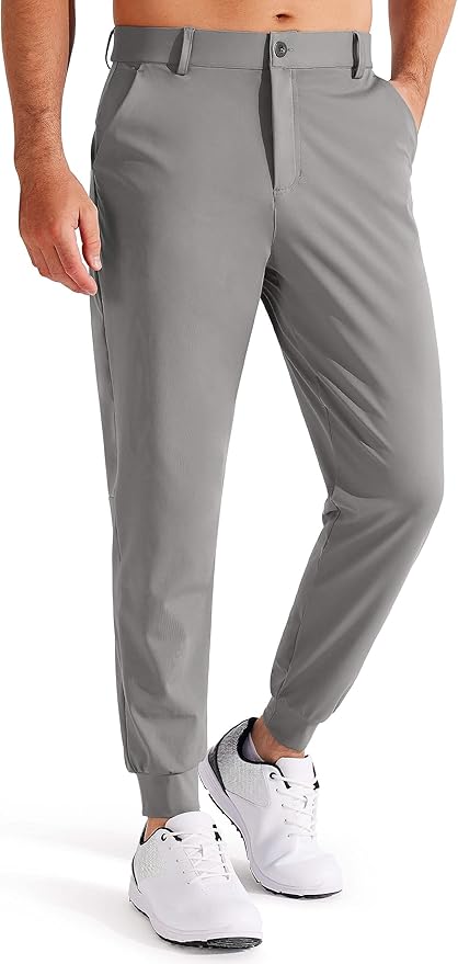 Libin Men's Golf Pants Joggers Lightweight 3 Pockets Slim Fit Soft Stretchy Tapered Work Dress Athletic
