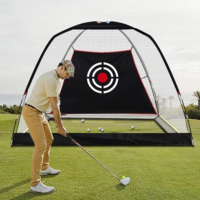 Golf Target Cloth - Heavy Duty Impact Screen for Golf Nets, Indoor/Outdoor Practice Hitting Training Aid with S-Hooks