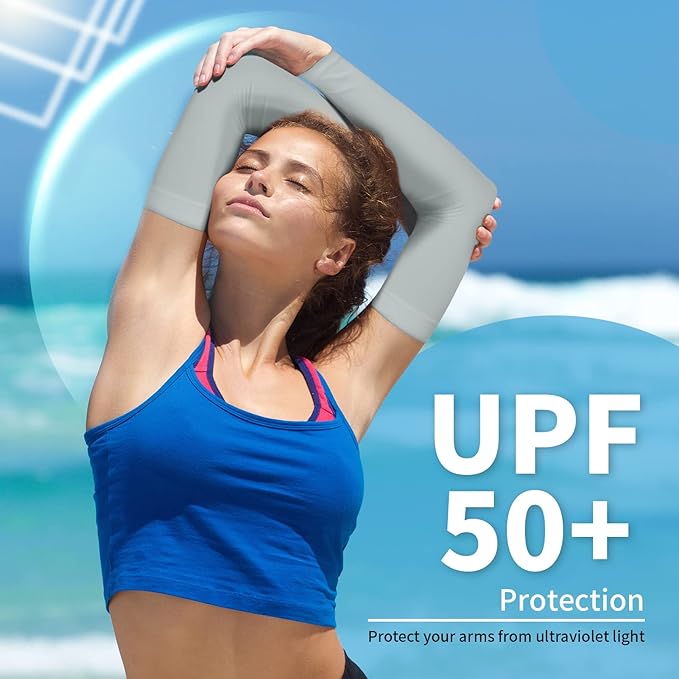 YESLIFE UV Sun Protection Arm Sleeves for Men & Women, UPF 50 Cooling Sports Sleeve