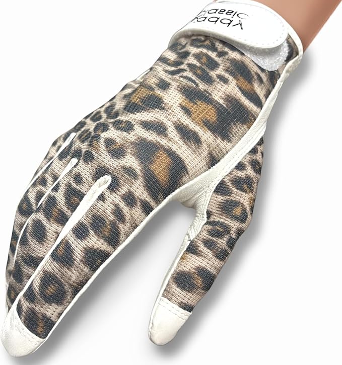 Caddy Classic Ladies Golf Glove Women | Various Stylish Mesh Design for High Breathability | Womens Golf Gloves Left Hand & Right Hand | Premium Leather Construction for Comfortable Fit