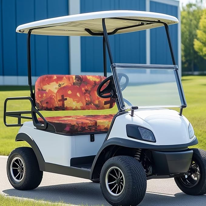 Golf Cart Seat Covers, Universal Fit & Nonskid Bottom Fits for Club Car 2 Person Seats Golf Carts