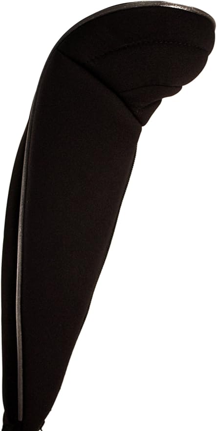 Black Golf Zipper Head Covers Driver 1 3 5 7 Fairway Woods Headcovers Metal Neoprene Traditional Plain Protective Covers Fits All Fairway Clubs and Drivers up to 460cc for Golfing Buddies