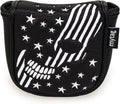 mytag Skull Skeleton Golf Head Covers Black Synthetic Leather Golf Headcovers Set Fits Driver Fairway Wood Hybrid/Utility Putter Iron Wedge Headcover