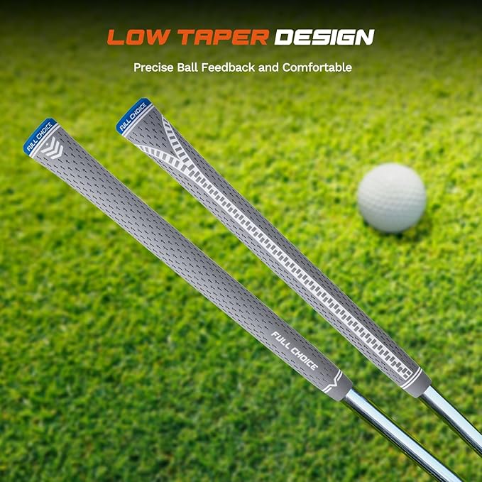 Rubber Golf Grips 13 Pack, Concise Fashion Design, Non-slip, Choose from 13 Grips Set or 13 Grips with Regripping Kit, Standard/Mid/Jumbo Size, 5 Colors Available, RG02 Golf Club Grips