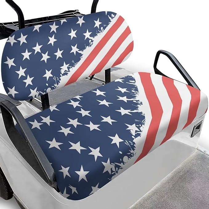Golf Cart Seat Covers, Universal Fit & Nonskid Bottom Fits for Club Car 2 Person Seats Golf Carts