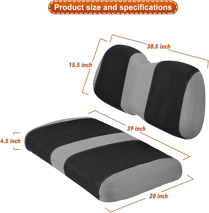 Golf Cart Front Seat Covers for Club Car Precedent 2004 and Up, Durable Polyester Fabric Club Car Precedent Seat Covers, Breathable Washable