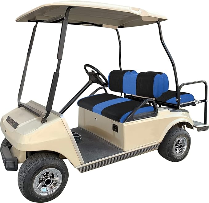 4 Passenger Golf Cart Seat Covers Fit for EZGO TXT OEM Ordinary Seat Cushion, EZGO TXT Front and Back seat Cover, Washable Golf Cart Seat Covers for EZGO
