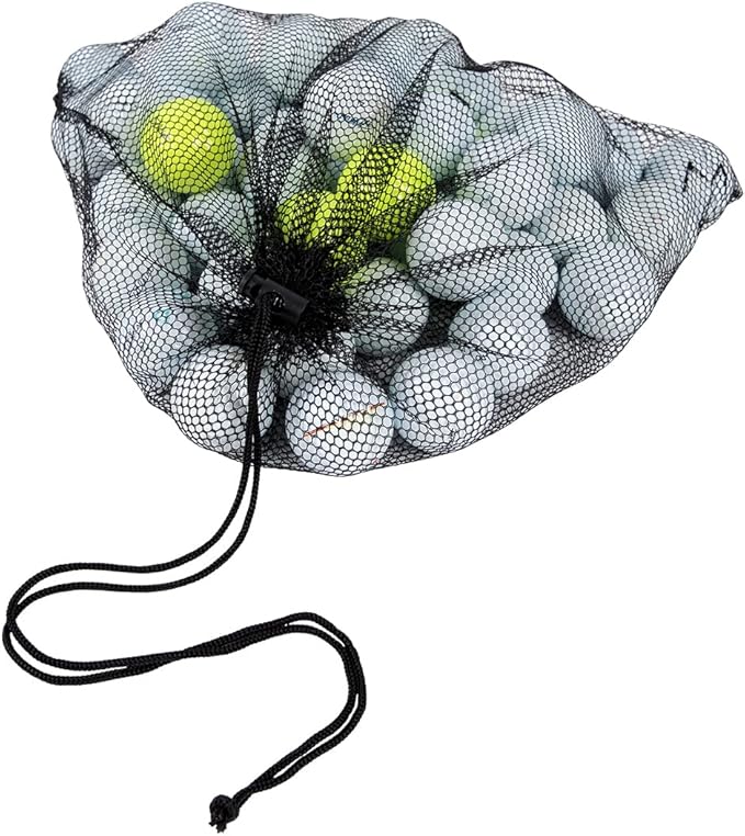 Clean Green Recycled Golf Balls - 48 Pack for Titleist AVX - Used, Bulk with Mesh Bag - White & Yellow