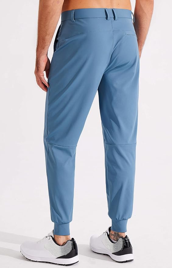 Libin Men's Golf Pants Joggers Lightweight 3 Pockets Slim Fit Soft Stretchy Tapered Work Dress Athletic