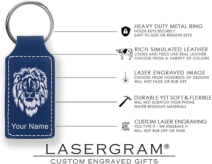LaserGram Rectangle Keychain, Disc Golf, Personalized Engraving Included