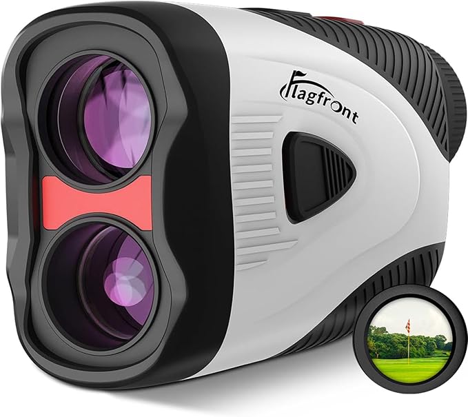 Golf Rangefinder with Slope & Pin Lock Vibration, 1000YD Golf Range Finder, 6X Magnification & HD LCD ， Rechargeable, with Magnetic Stripe,Laser Range Finder for Golf
