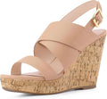 Perphy Open Toe Platform Wedge Sandals for Women