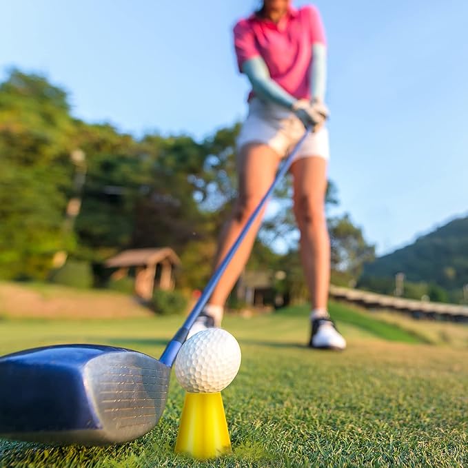 Gejoy 24 Pieces Rubber Winter Golf Tees Golf Rubber Tees Practice Tee Holder with 4 Different Height for Practice, 38,22,16.5,12 mm