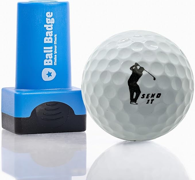 Ball Badge - Golf Ball Stamp (The Golf Series), Golf Ball Marker, Reusable Golf Ball Marking Tool to Identify Golf Balls