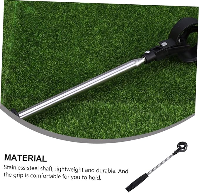 Stainless Steel Golf Ball Retriever with Retractable Telescopic Shaft and Sturdy Scoop Head Automatic Locking Pickup Tool for Ponds and Boundary Fences Easy to Use for Random Color