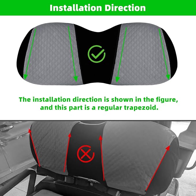 Roykaw Cool Golf Cart Seat Cover, Precedent Seat Covers with Breathable Material, Only Compatible with Club Car Precedent Front Seat, Double-Layer Fabric for Non-Slip and Textured