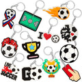 Batiyeer 36 Pack Soccer Keychains Bulk Party Favors Sports Ball Key Chains Funny Keyring Gifts for Women Men Birthday Supplies