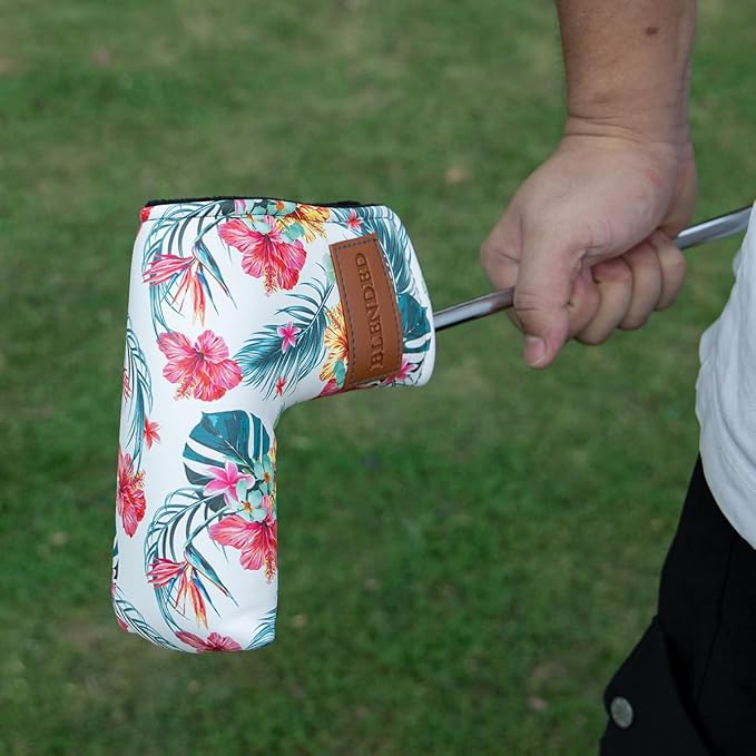 Golf Club Covers Driver Covers Fairway Wood Headcover Hybrid Cover Leather Mallet Putter Covers Blade Headcovers Golf Head Covers for Most Brand