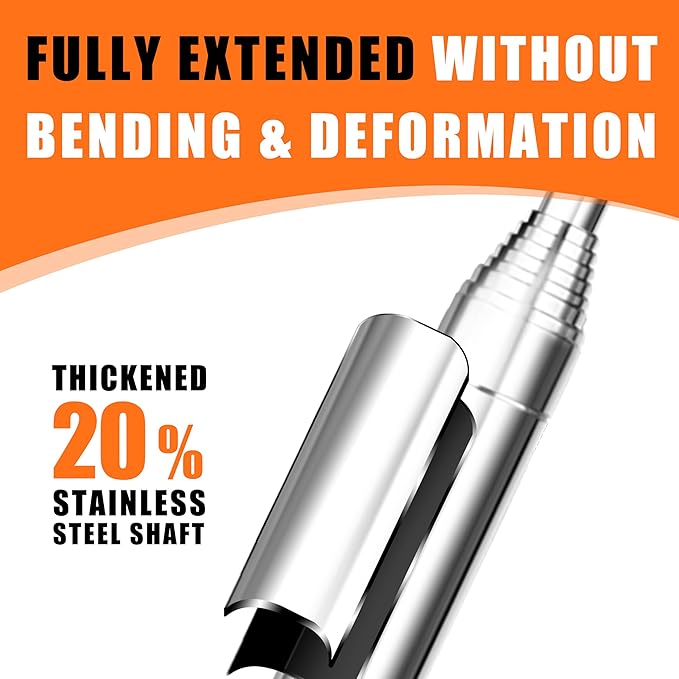 Golf Ball Retriever Telescopic, with Golf Ball Grabber for End of Putter, 9Ft/9.01Ft/12Ft/16.3Ft/20Ft Stainless Steel Golf Ball Retriever for Water