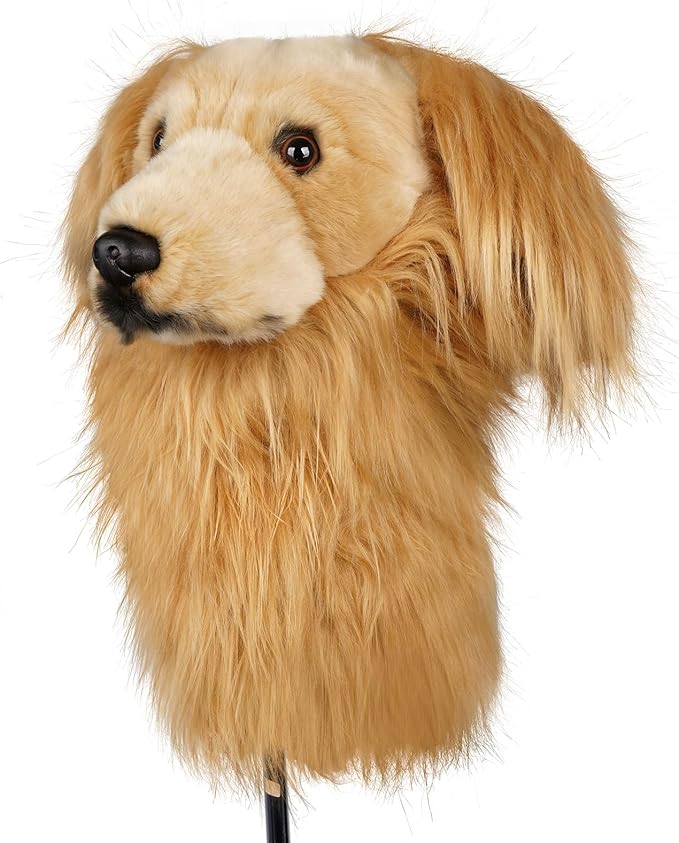 Craftsman Golf Golden Retriever Yorkshire Terrier Bernese Mountain Dog Border Collie Soft Cute Soft Plush Animal Driver Wood Headcover Head Cover Travel Protector Gifts for Men Women