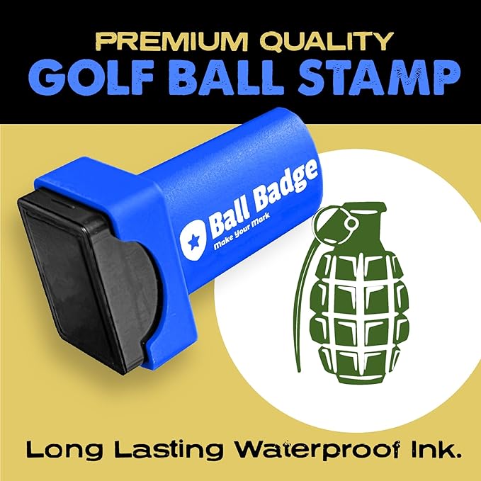 Ball Badge - Golf Ball Stamp (The Icon Series), Golf Ball Marker, Reusable Golf Ball Marking Tool to Identify Golf Balls