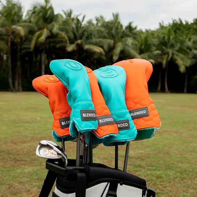 Golf Club Head Covers, Driver Covers Fariway Wood Covers Hybrid Head Covers 3 Wood Headcover Leather Golf Headcover with Number Tag for Scotty Cameron Odyssey Taylormade