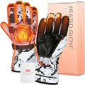 Heated Gloves for Men Women, 7.4V Battery Rechargeable with 2.5-Hour Fast Charging, Waterproof Electric Heated Ski Glove for Work, Fishing, Hunting, Motorcycle, Skiing