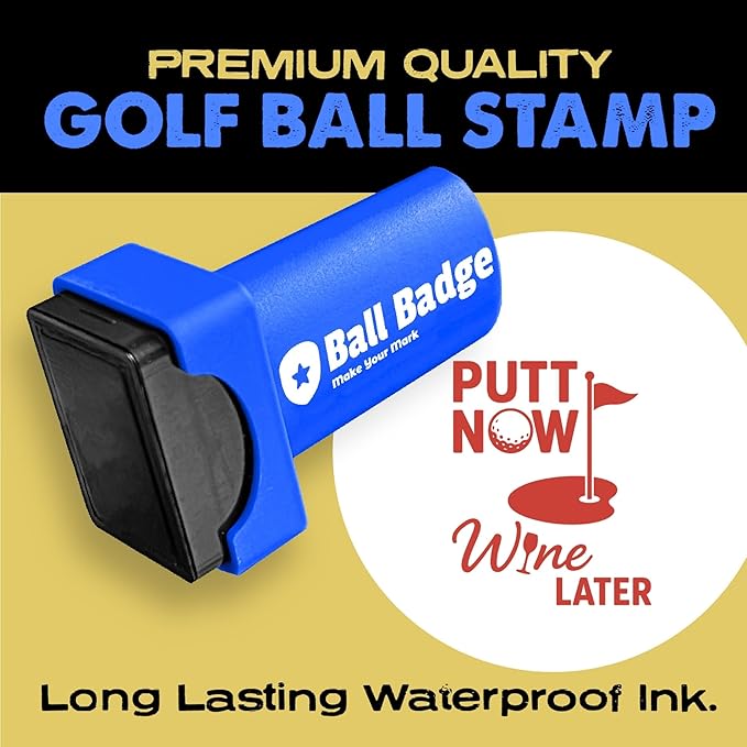 Ball Badge - Golf Ball Stamp (The Icon Series), Golf Ball Marker, Reusable Golf Ball Marking Tool to Identify Golf Balls